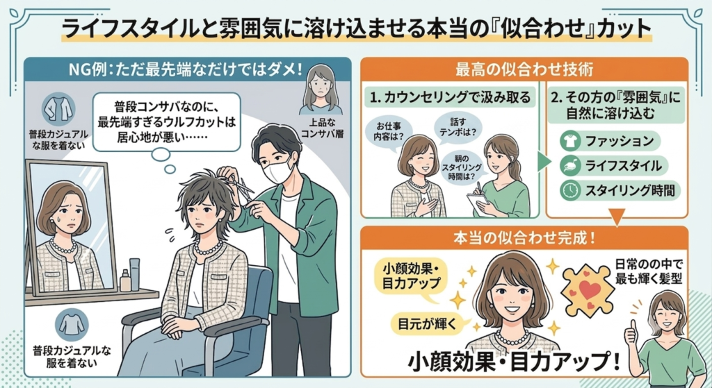 本当の似合うヘアスタイル